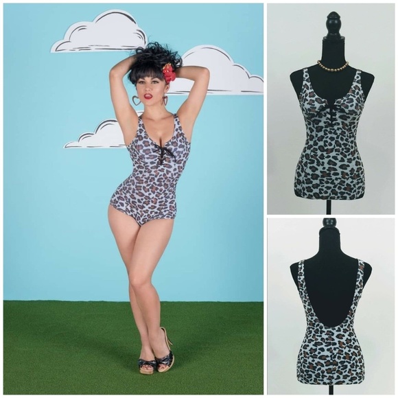 Tatyana Other - Tatyana Retro Leopard 1-Piece Swimsuit